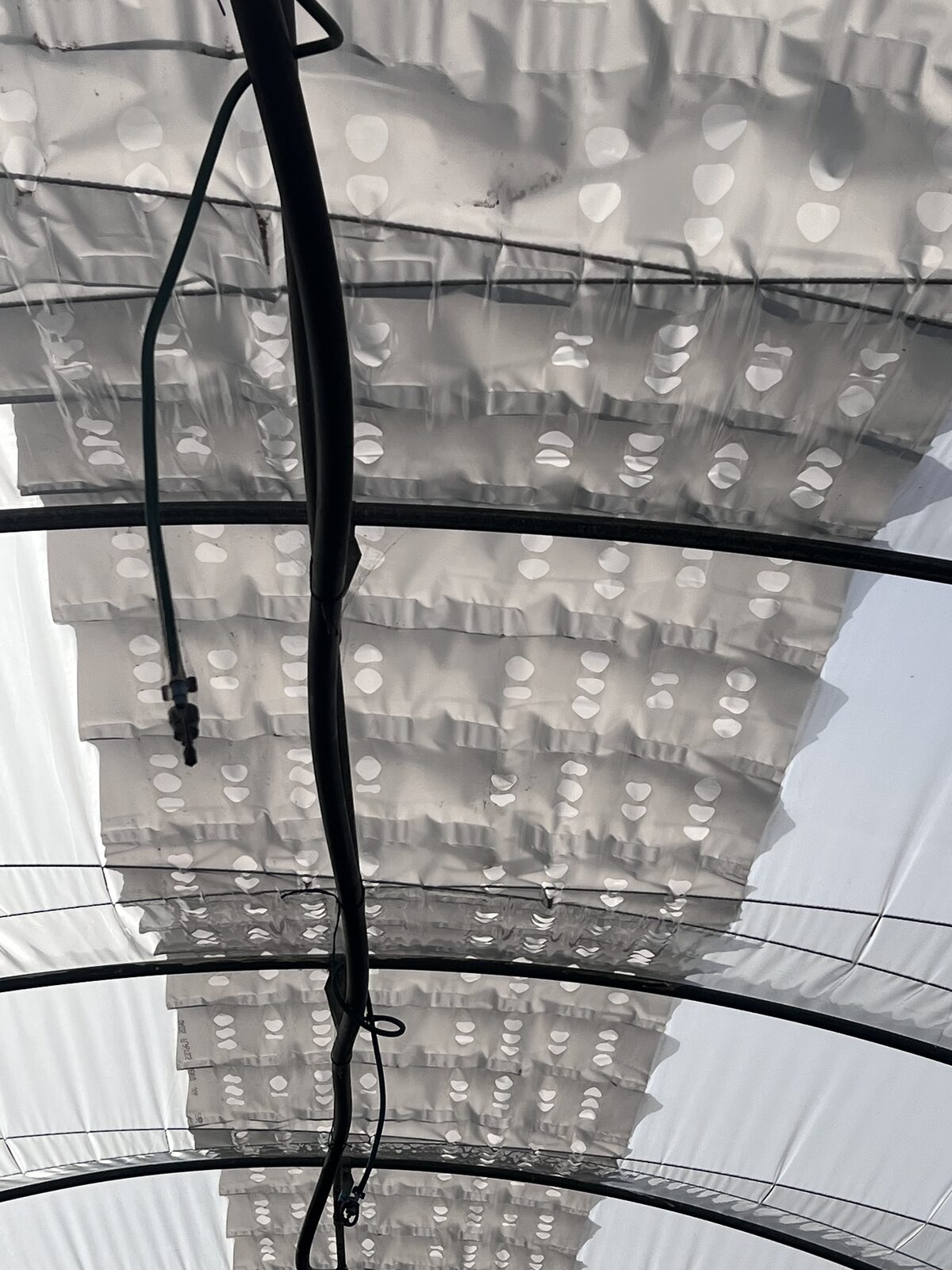 Close-up of Vento patented perforations from inside the tunnel